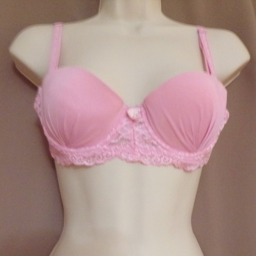 Very Beautiful Pink Bra with Lace size 34 B